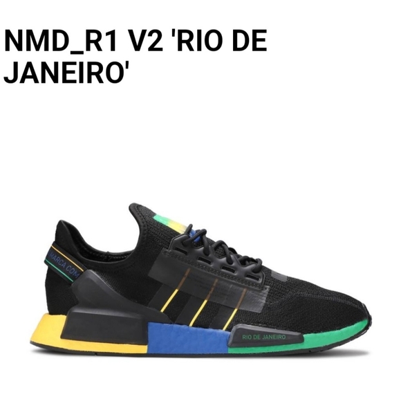 ADIDAS NMD R1 V2 GS Rio De Janeiro - Picture 12 of 13